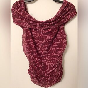 NWT Anthropologie Maeve Off-The-Shoulder Mesh Top size large